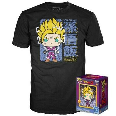Funko Pop y Camiseta Dragon Ball Z: Gohan Super Saiyajin 2.