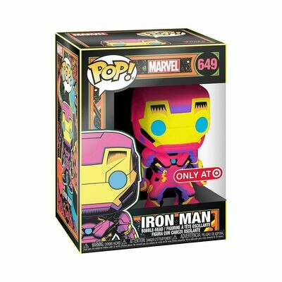 Funko Pop! Marvel: Black Light-Iron Man  (Exclusivo de Target ) #649