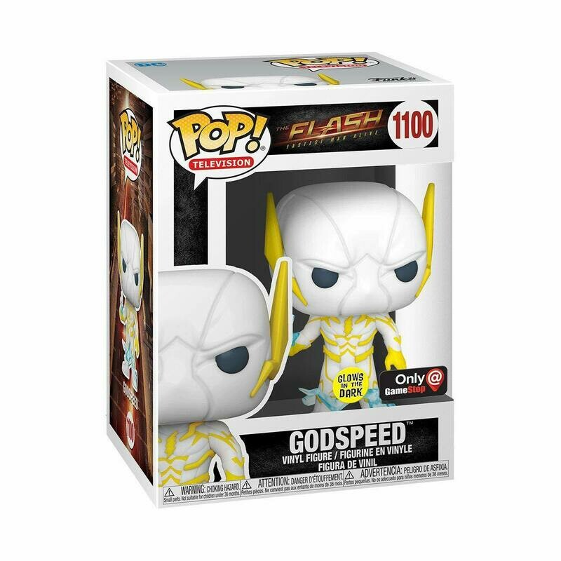 Funko Pop! Héroes DC: The Flash- Godspeed GITD Exclusivo de GameStop