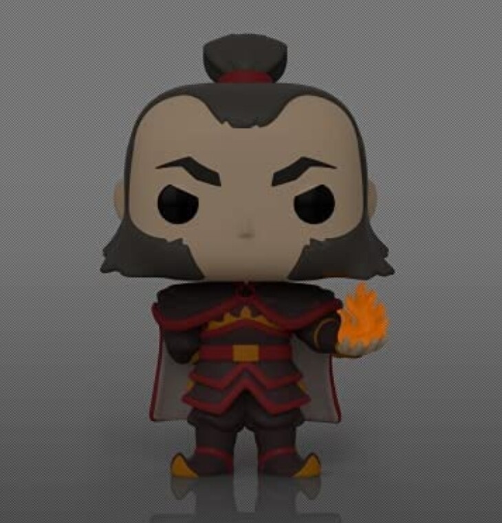 Funko Pop! Animation: Avatar - Admiral zhao with Glow in The Dark Fireball. Exclusivo de Amazon