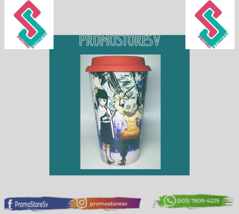 Vaso Cónico de cerámica Diseño Demon Slayer