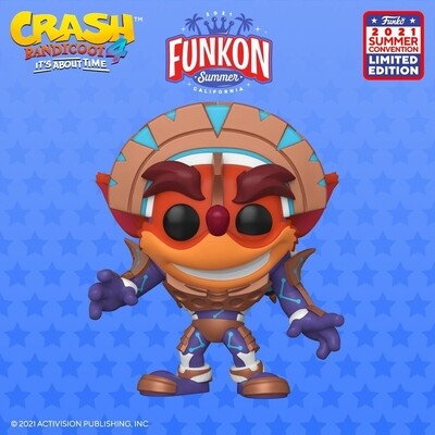 Funko Pop Crash Bandicoot in mask Armor exclusivo SDCC.