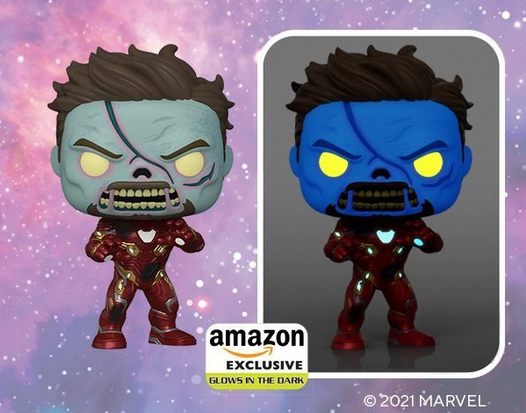 Funko Pop. Marvel What If?. Zombie Iron Man Exclusivo de Amazon GITD
