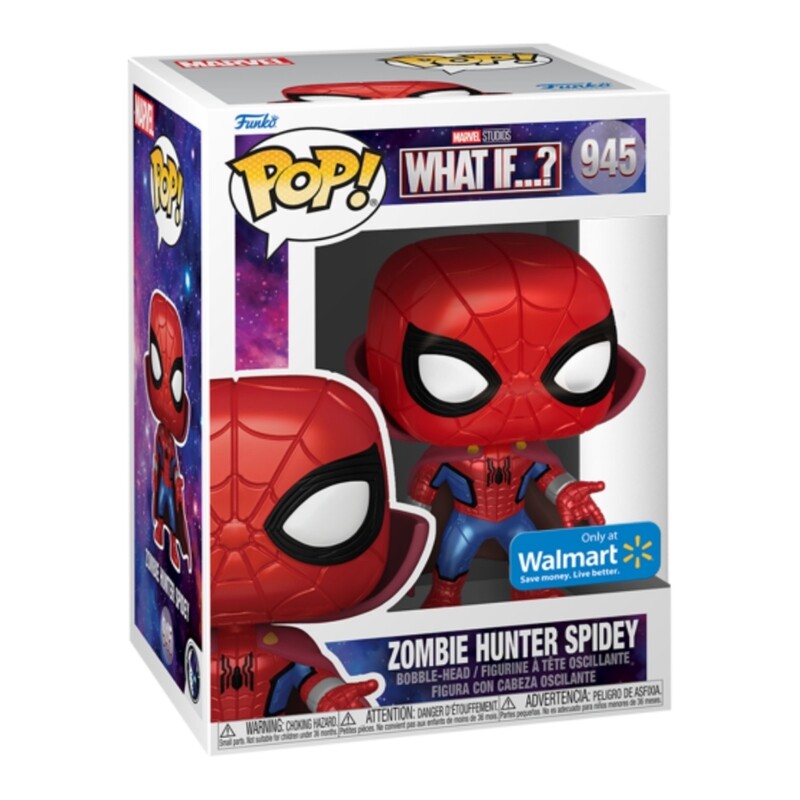 Funko Pop. MARVEL What If?. Zombie Hunter Spidey Exclusivo de Walmart