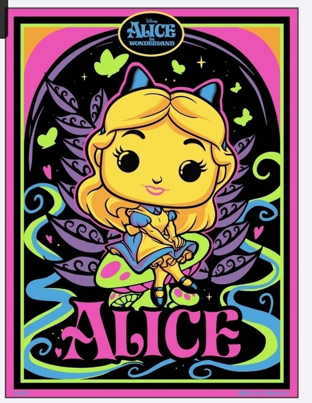 Póster Alice In Wonderland. Alice-Blacklight
