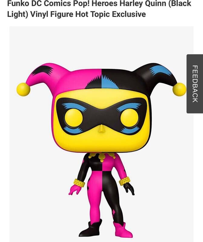Funko Pop Harley Quinn Blacklight Exclusivo de Hottopic