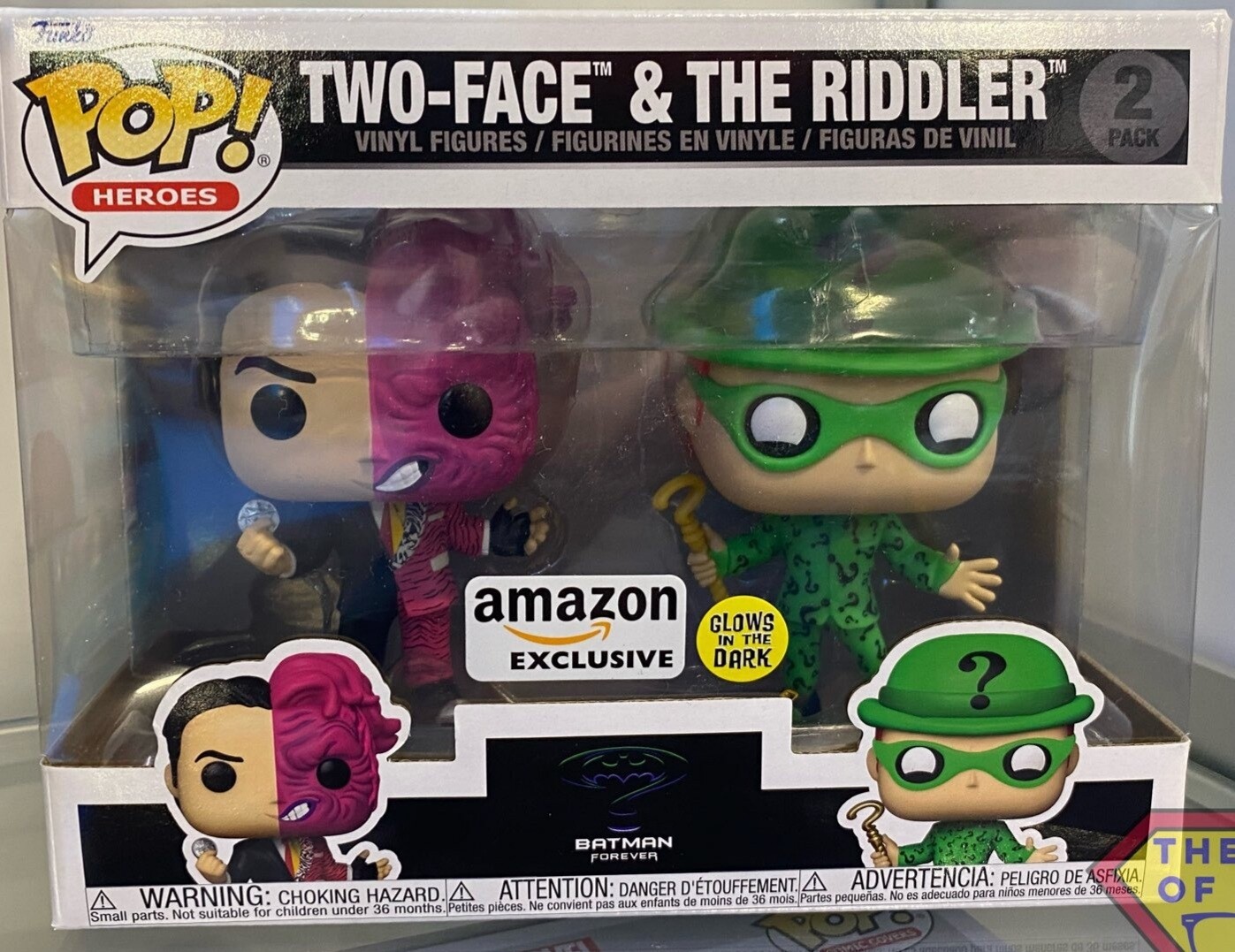 Pre-orden Funko Pop 2 Pack. Two-Face & The Riddler Exclusivo de Amazon GITD