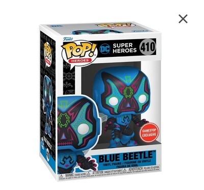 Funko Pop DC Comics. Blue Beetle Exclusivo de GameStop GITD