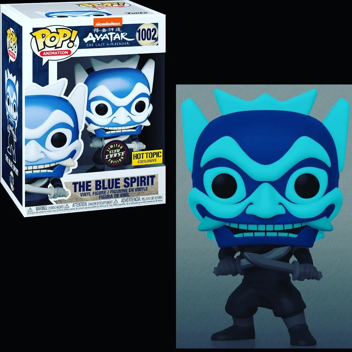 Funko Pop Animation. Avatar. The Blue Spirit Bundle Chase Exclusivo de HotTopic