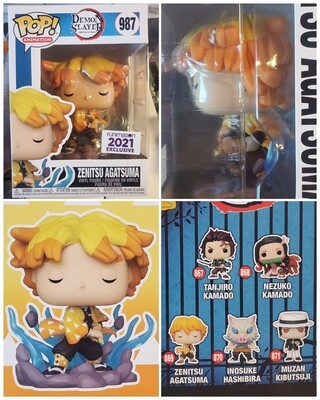 Funko Pop Animation Demon Slayer Kimetsu No Yaiba. Zenitsu Exclusivo de Funimation