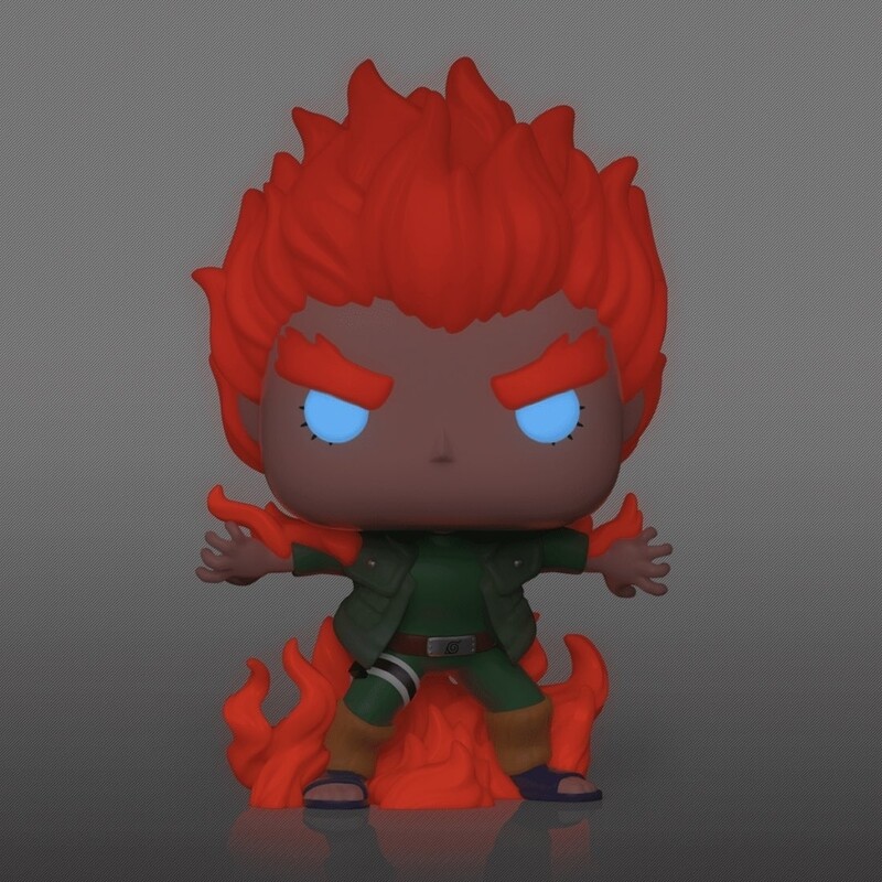 Funko Pop Naruto Shippuden Might Guy (Eight Inner Gates) GITD Exclusivo de Chalice Collectibles