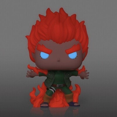 Funko Pop Naruto Shippuden Might Guy (Eight Inner Gates) GITD Exclusivo de Chalice Collectibles