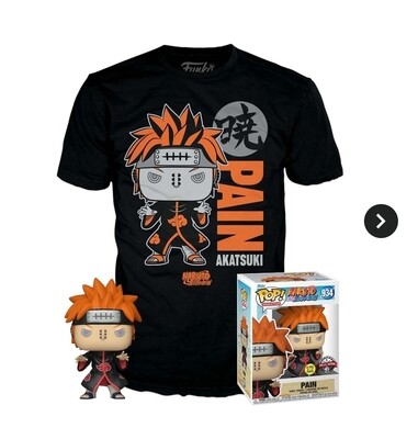 Funko Pop &amp; Tee Animation Naruto Shippuden. Pain GITD Exclusivo de GameStop
