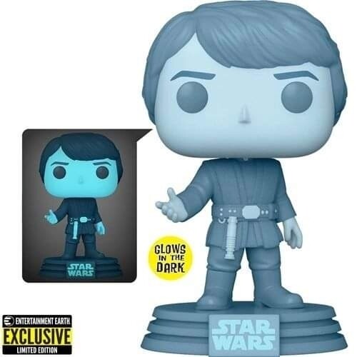 Pre-orden Funko Pop Star Wars. Holografic Luke Skywalker GITD Exclusivo EE