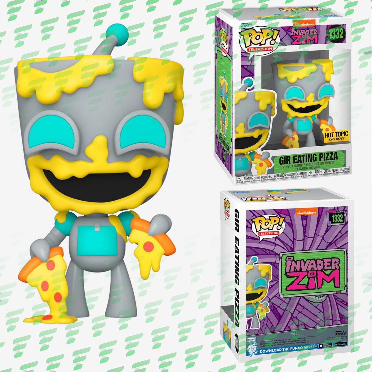 Pre-orden Funko Pop Invader Zim. Gir Eating Pizza Exclusivo de Hottopic