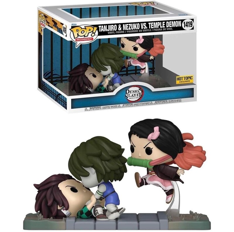 Funko Pop Animation Demon Slayer. Tanjiro &amp; Nezuko vs. Temple Demon Exclusivo de HotTopic
