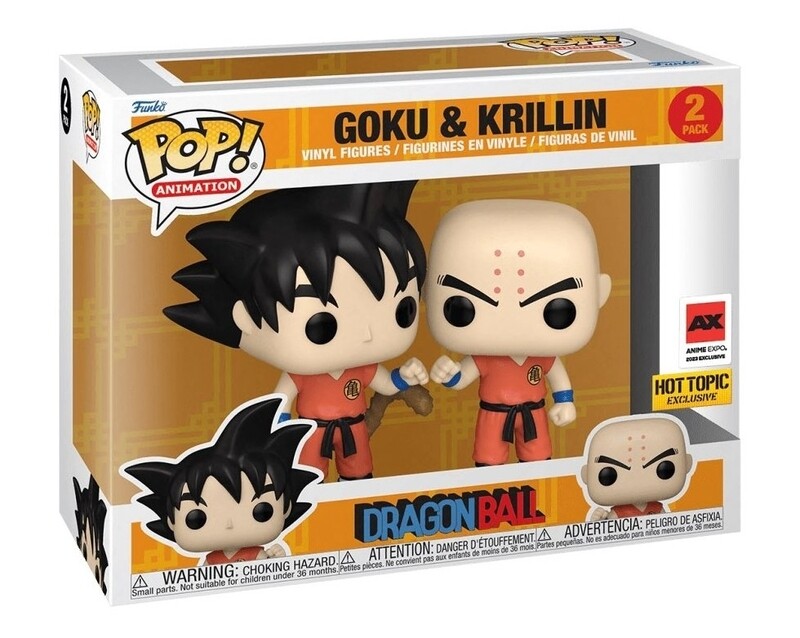 Funko Pop Animation Dragon Ball 2 Pack Goku &amp; Krillin Exclusivo de HotTopic AX