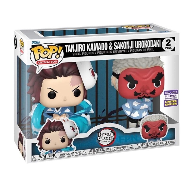 Funko Pop Animation Demon Slayer. 2 Pack Tanjiro &amp; Urokodaki Exclusivo SDCC 2023