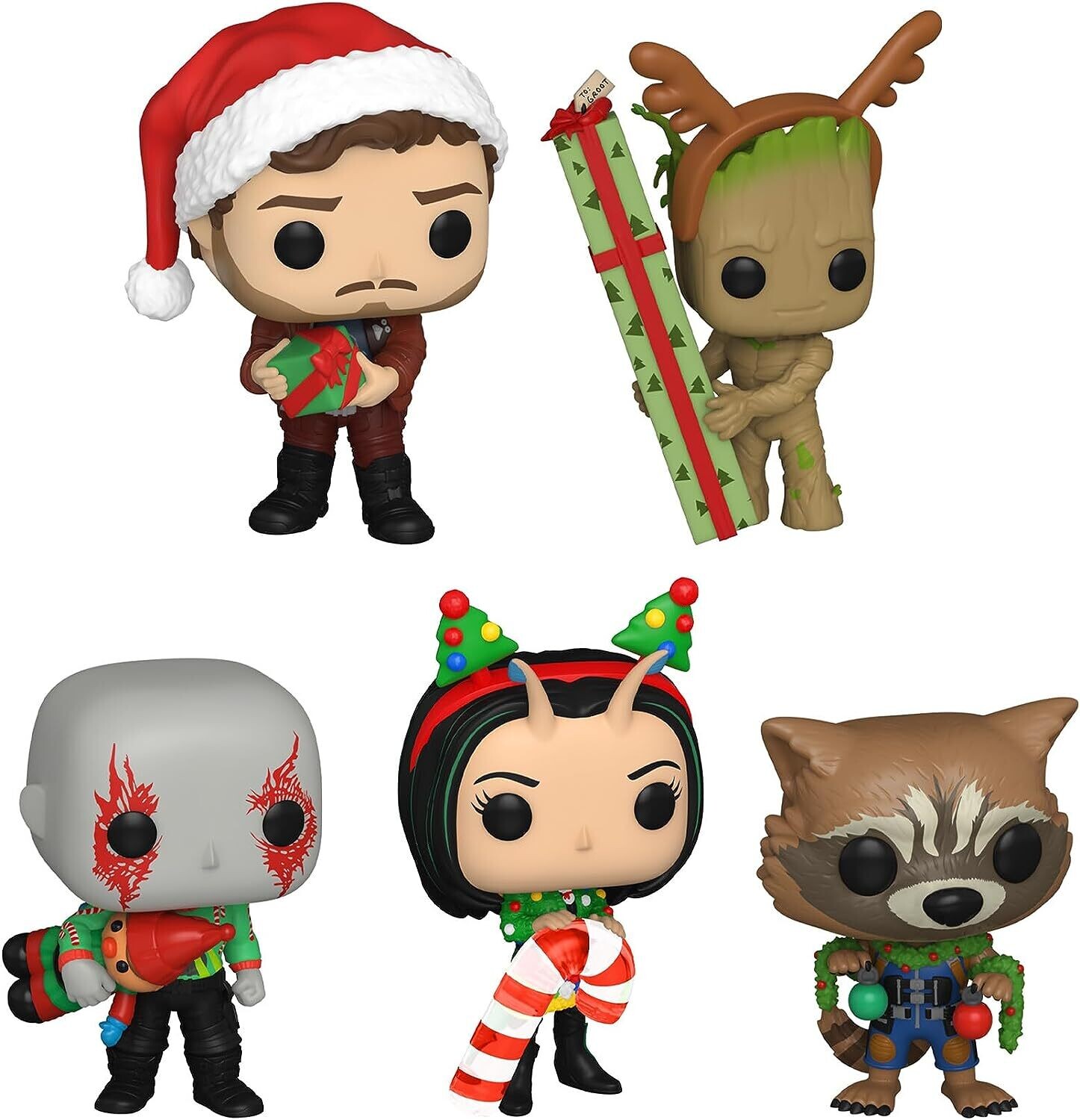 Funko Pop 5 Pack Guardians of  The Galaxy. Star-Lord / Groot/ Drax/ Mantis/ Rocket Exclusivo de Amazon