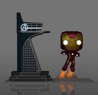 Pre-orden Funko Pop Avengers Tower & Iron Man Exlusivo PX GITD