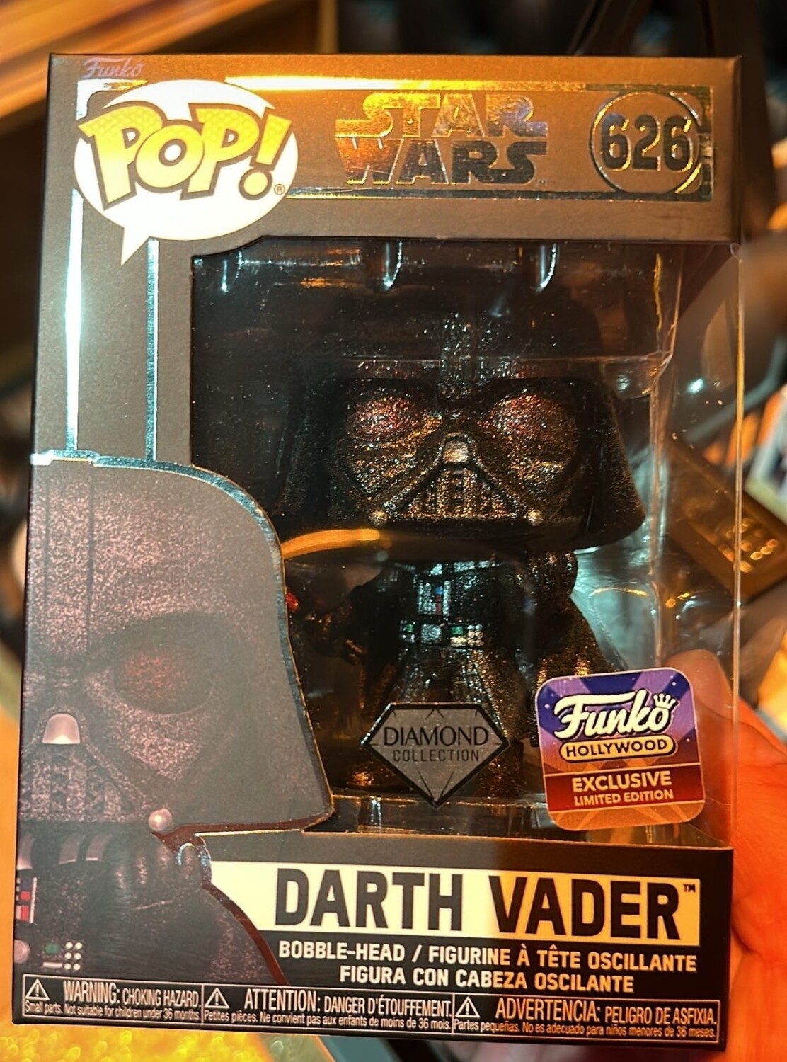  Funko Pop Darth Vader Diamond Exclusivo de Funko Hollywood