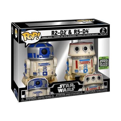 Funko Pop Star Wars 2 Pack R2-D2 & R5-D4 Exclusivo Galáctic Convention 