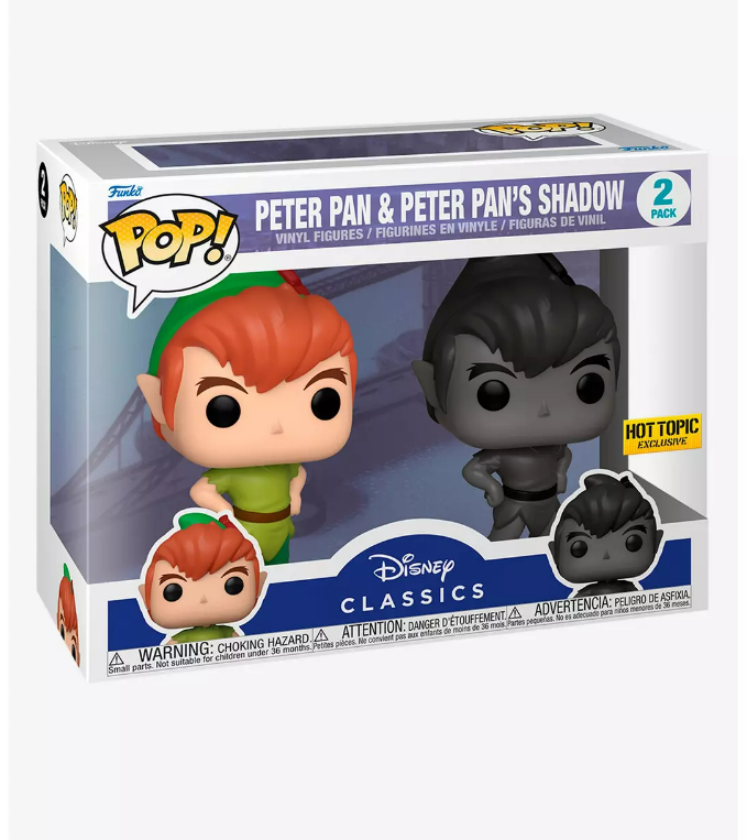 2 Pack Funko Disney Peter Pan Pop! Peter And Shadow Exclusivo de Hottopic