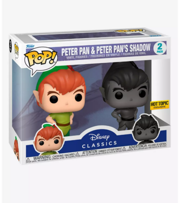 2 Pack Funko Disney Peter Pan Pop! Peter And Shadow Exclusivo de Hottopic