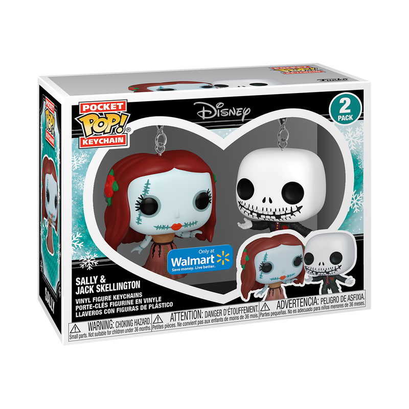 Funko Pocket Keychain 2 Pack Sally &amp; Jack Skellington Exclusivo de Walmart