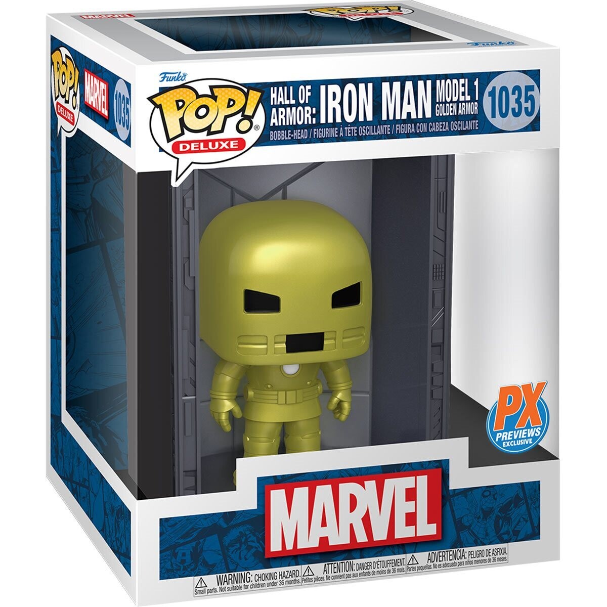 Funko Pop Deluxe Hall of Armor: Iron Man Model 1 Exclusivo PX