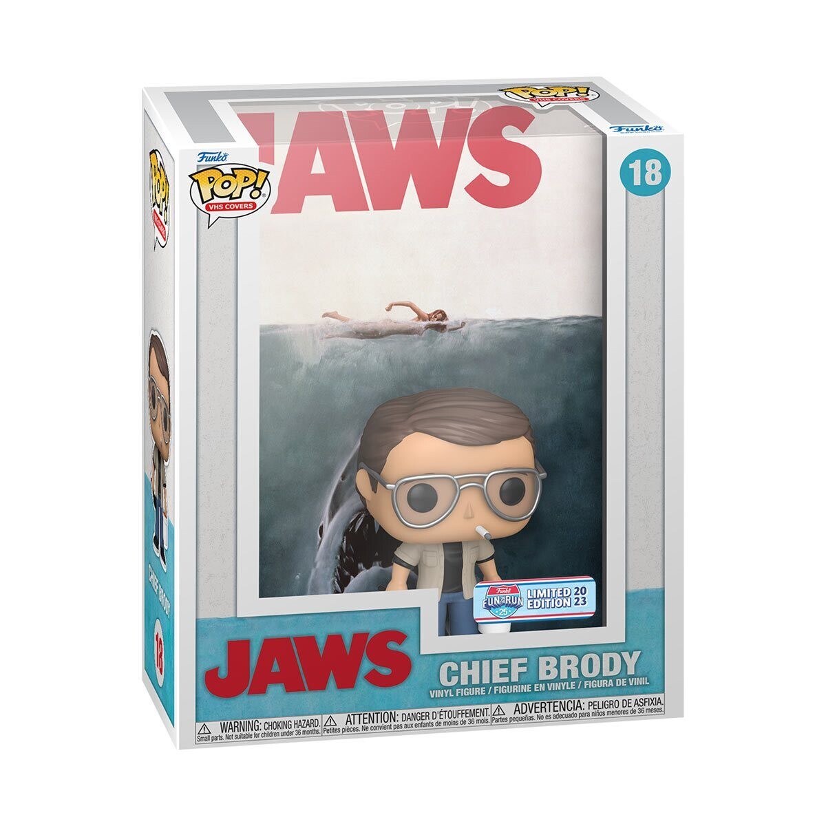 Funko Pop VHS Cover Jaws. Chief Brody Exclusivo Fun on The Run