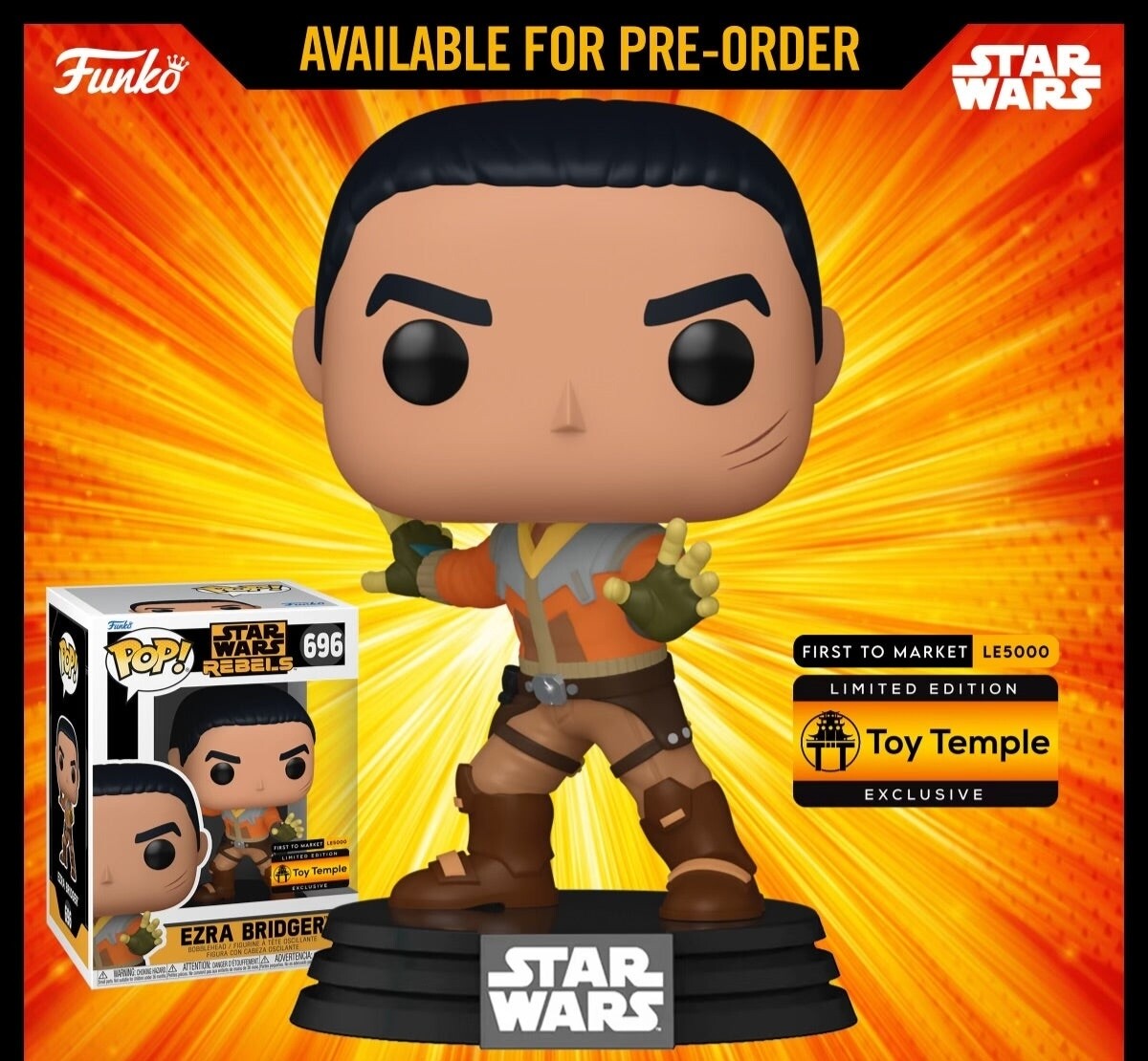 Funko Pop Exclusivo Ezra Bridger Exclusivo Toy Temple LE