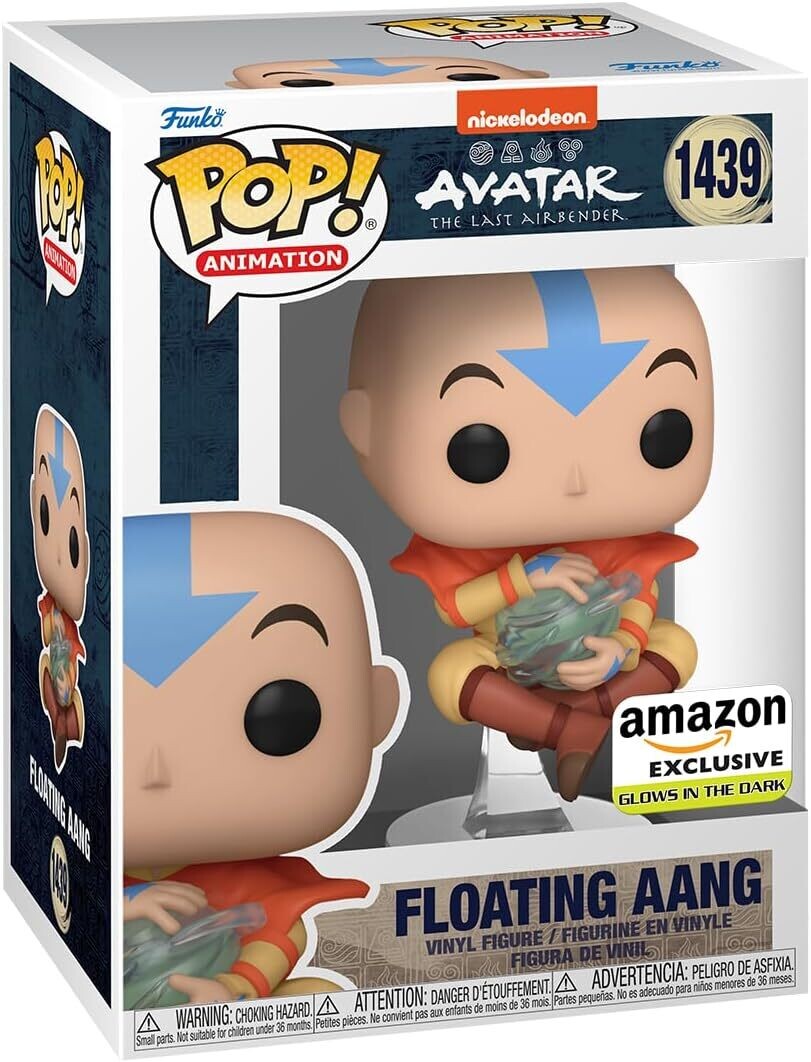 Funko Pop! Animación: Avatar: The Last Airbender. Floating Aang Exclusivo de Amazon GITD