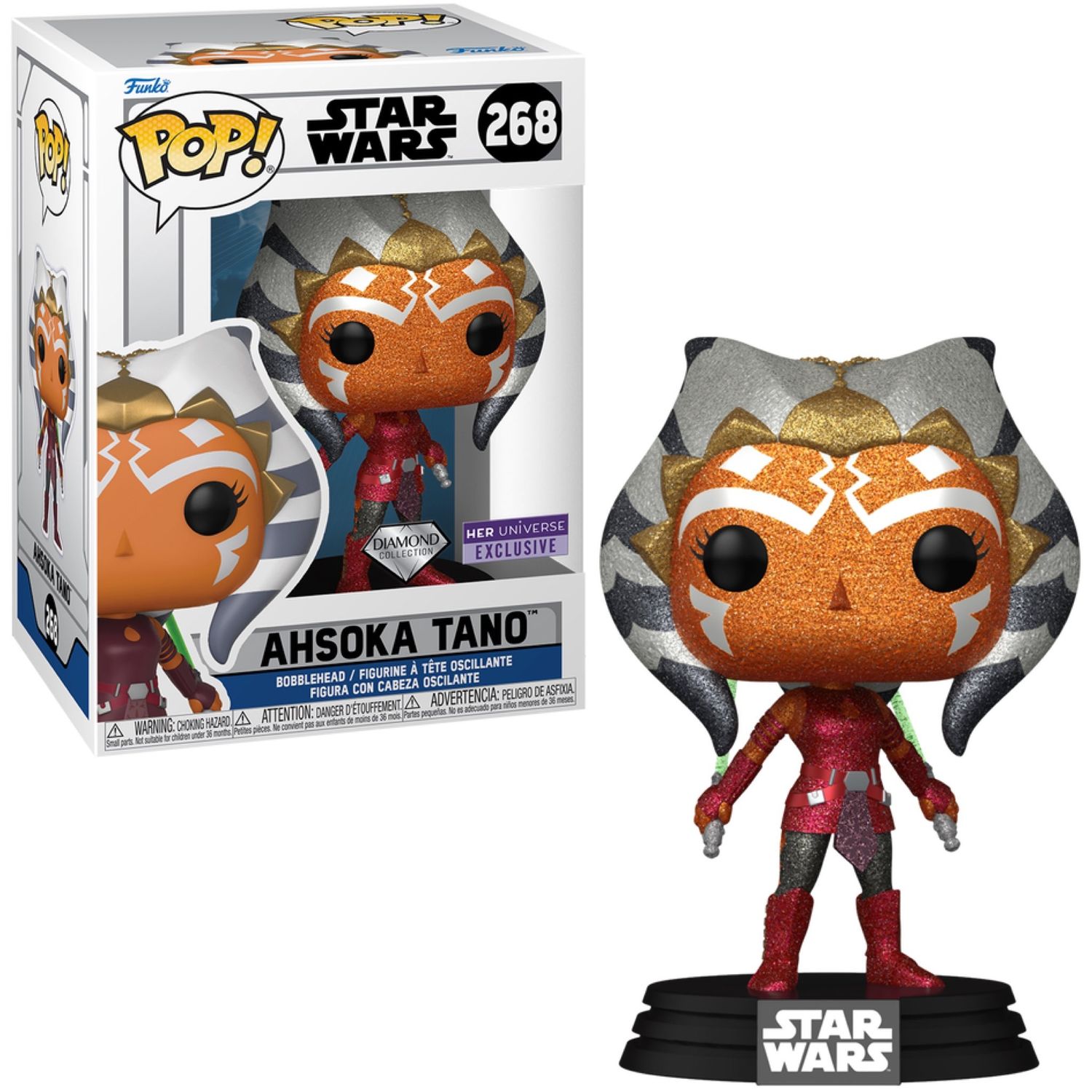 Funko Pop Star Wars Ahsoka Tano Exclusivo Her Universe Diamond