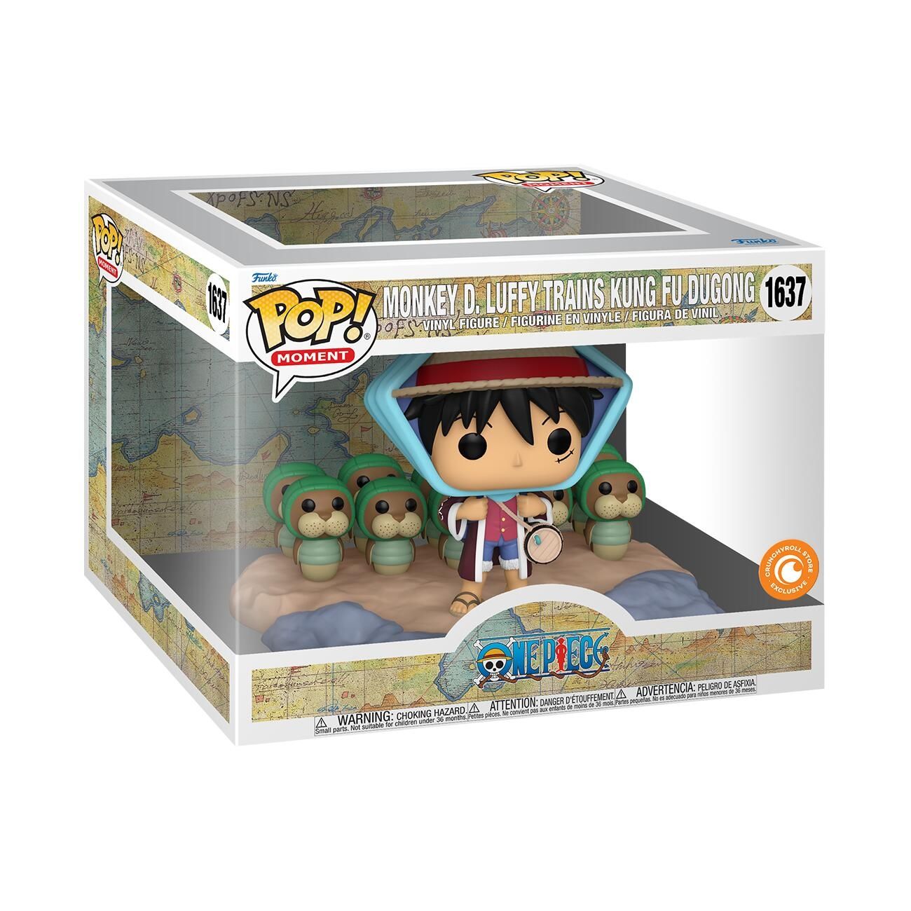 Funko Pop Moment One Piece Monkey D. Luffy Trains Kung Fu Dugong Exclusivo de Crunchyroll