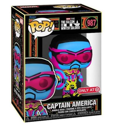 Funko Pop Marvel. Captain América blacklight exclusivo de Target
