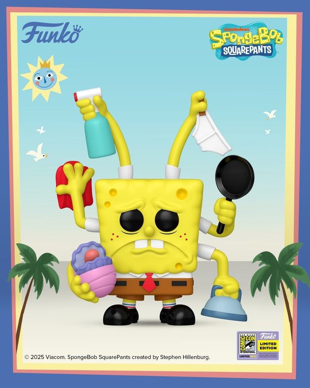Pre-orden Funko Pop Premiun Spongebob Cleaning Exclusivo SDCC