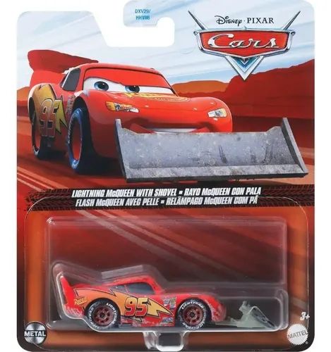 Hotwheels Pixar Rayo McQueen con Pala Metal