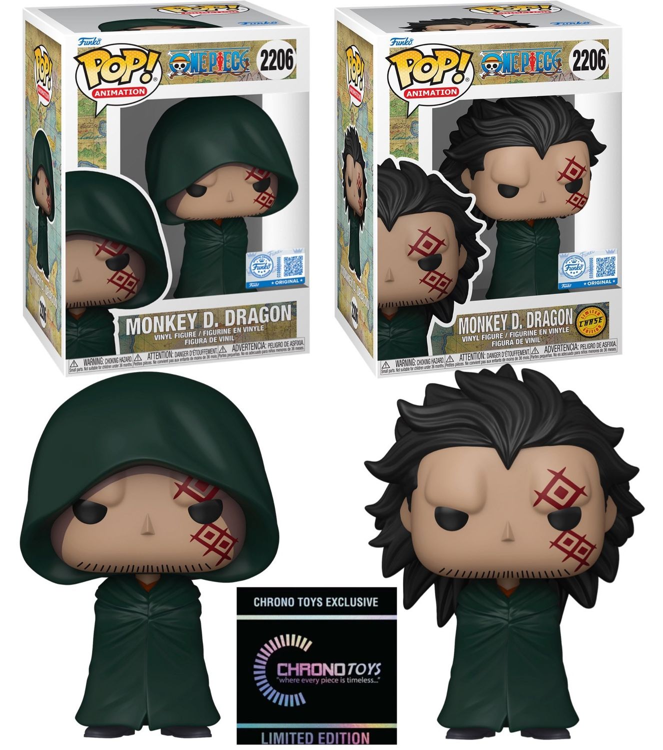 Pre-orden Funko Pop Animation One Piece Bundle Chase Monkey D Dragon Exclusivo