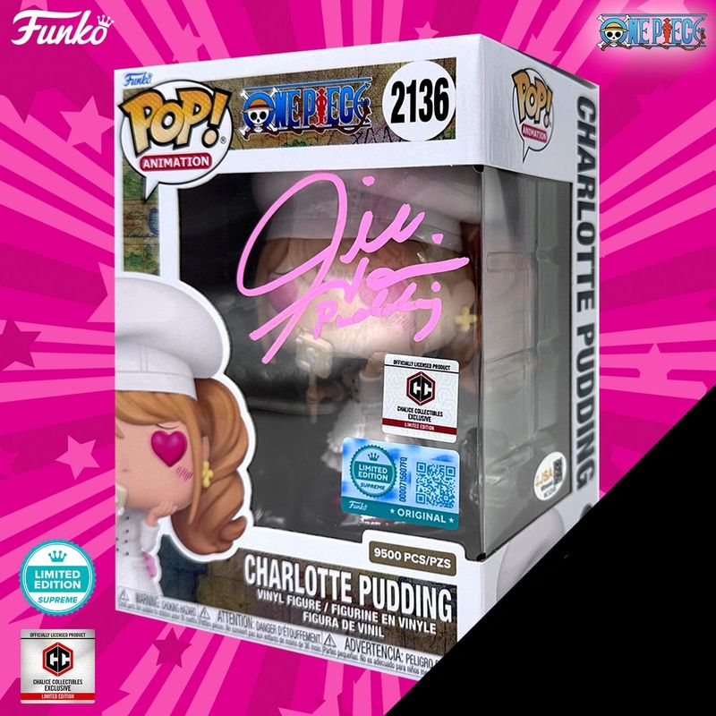 Funko Pop Animation One Piece Charlotte Pudding Exclusivo LE Chalice Collectibles Firmado Funko Pop Animation One Piece Charlotte Pudding Exclusivo LE Chalice Collectibles Firmado