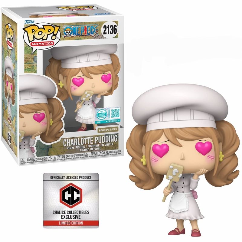 Funko Pop Animation One Piece Charlotte Pudding Exclusivo LE Chalice Collectibles Firmado