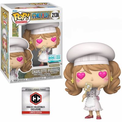 Funko Pop Animation One Piece Charlotte Pudding Exclusivo LE Chalice Collectibles Firmado