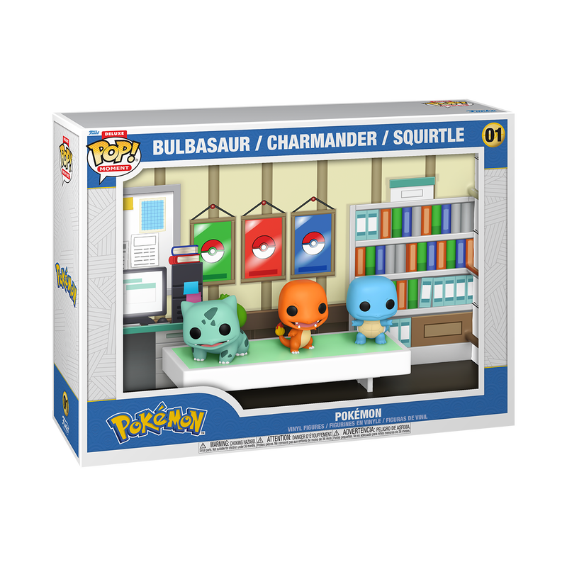 Funko Pop! Moment Pokémon Bulbasaur, Charmander, &amp; Squirtle