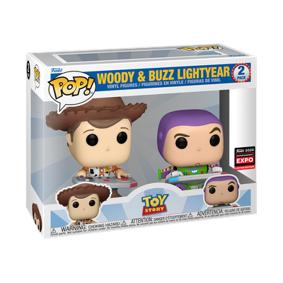 Funko Pop 2 Pack Toy Story Woody &amp; Buzzlighyear Exclusivo EExpo