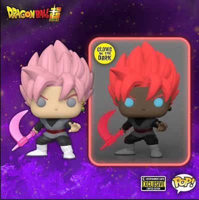 Funko Pop DBS Super Saiyan Rosé Goku Black GITD EXclusivo EE