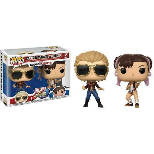 Funko Pop Games Capcom-Captain Marvel Vs Chun-Li Funko Pop Games Capcom-Captain Marvel Vs Chun-Li