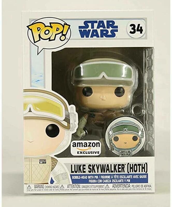 Funko Pop! Star Wars: Luke Skywalker (Hoth) con Pin Exclusivo de Amazon