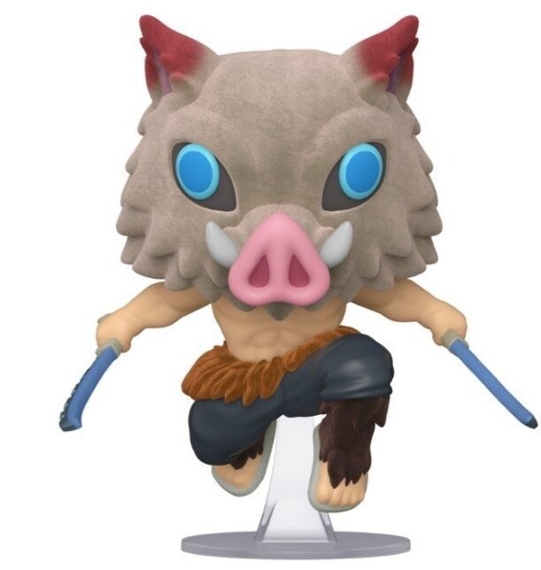 Funko Pop Animation: Demon Slayer Kimetsu No Yaiba. Inosuke Hashibira Flocked Exclusivo de Chalice Collectibles