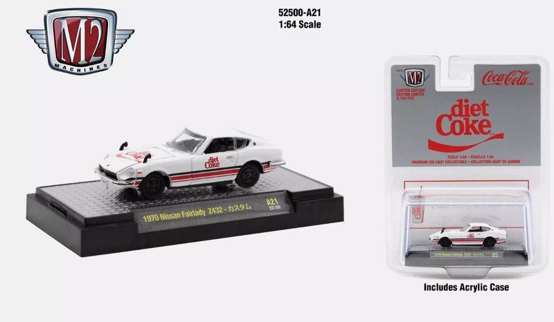 M2 Machines 1:64 Coca Cola 1970 Nissan Fairlady Z432