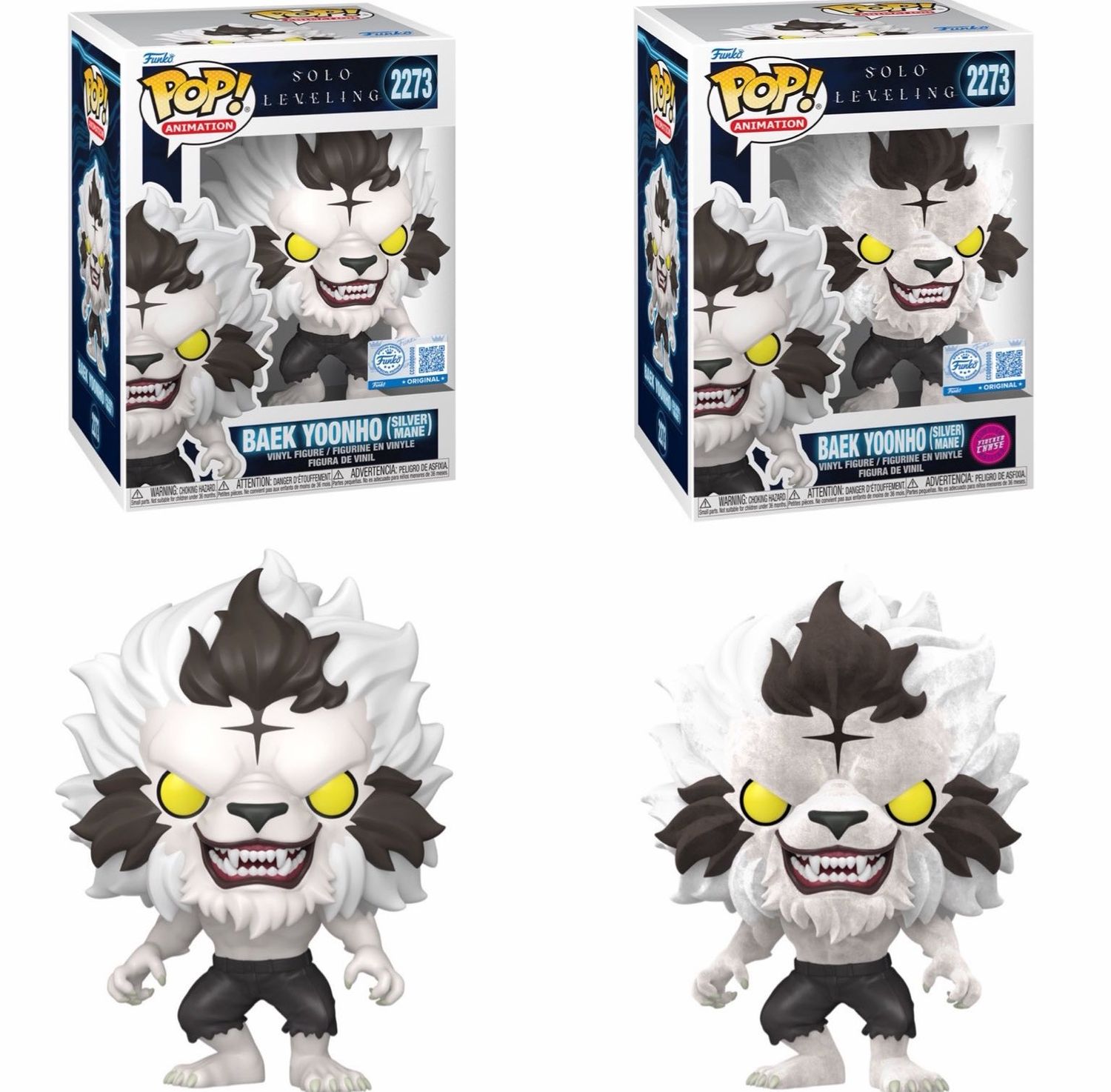 Pre-orden Funko Pop Solo Leveling Bundle Chase Baek Yoonho (Silver Mane) Exclusivo Chalice Collectibles